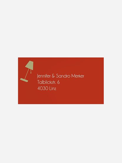 Empfängeraufkleber Umzug Hausrat