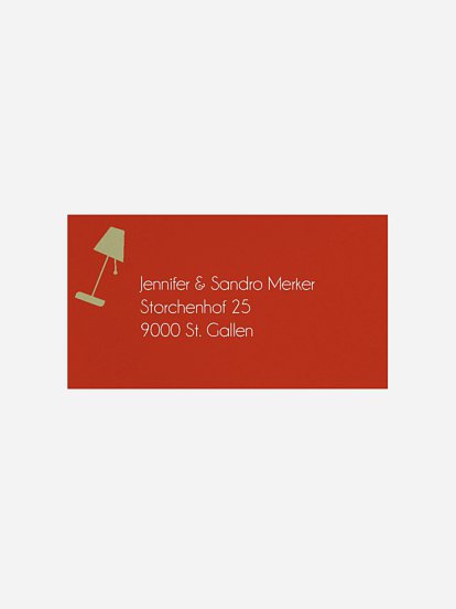 Empfängeraufkleber Umzug Hausrat