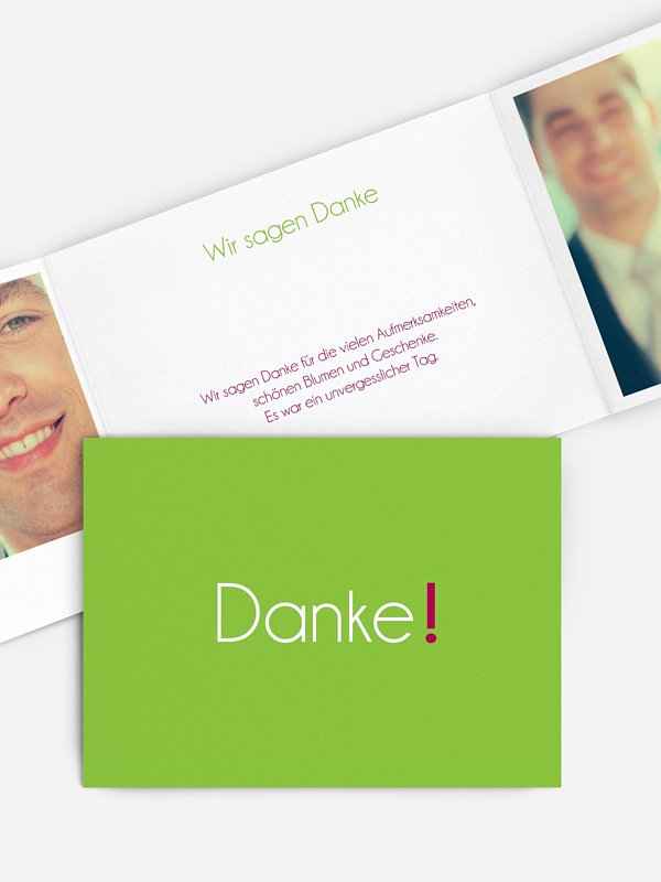 Dankeskarte Hochzeit Heiraten? Ja!