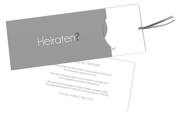 Hochzeitseinladung Heiraten? Ja!