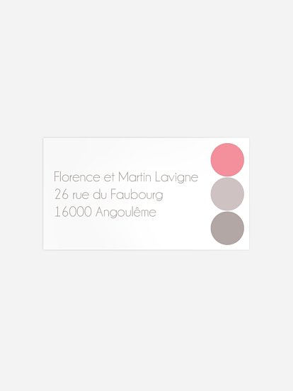 Étiquette destinataire naissance En douceur