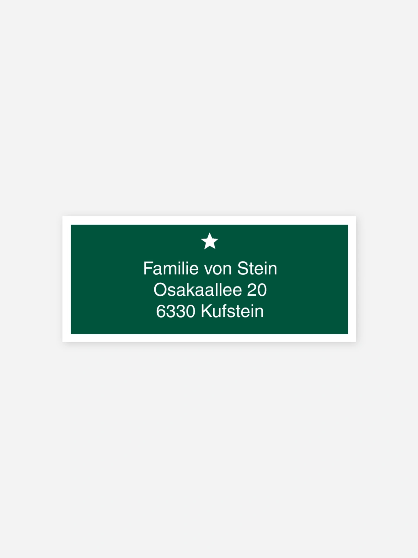 Absenderaufkleber Weihnachten Vierecke