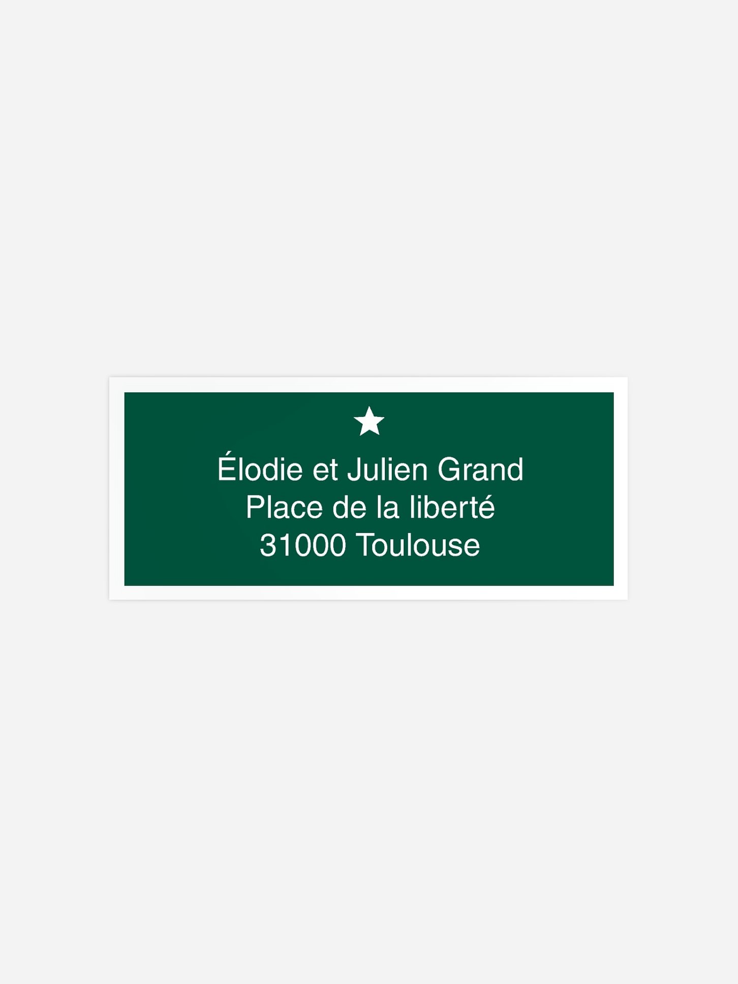 Étiquette expéditeur voeux Cube