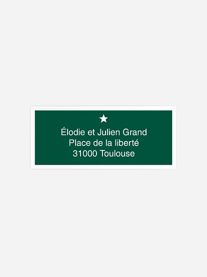 Étiquette expéditeur voeux Cube