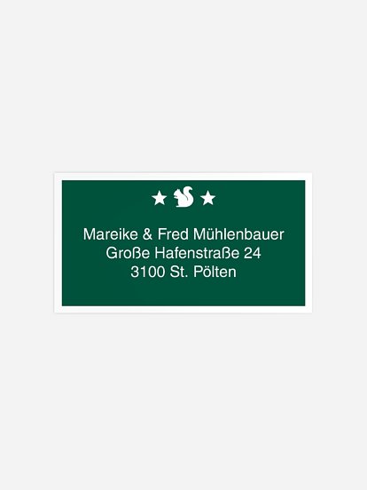 Empfängeraufkleber Weihnachten Vierecke