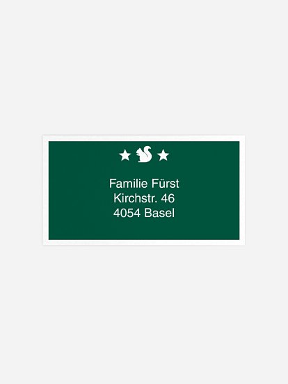 Empfängeraufkleber Weihnachten Vierecke