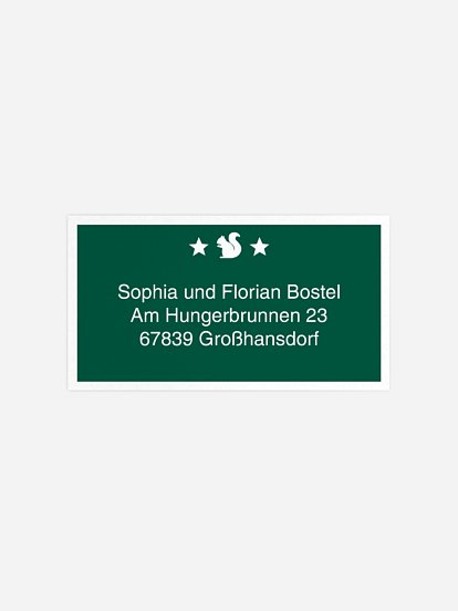 Empfängeraufkleber Weihnachten Vierecke