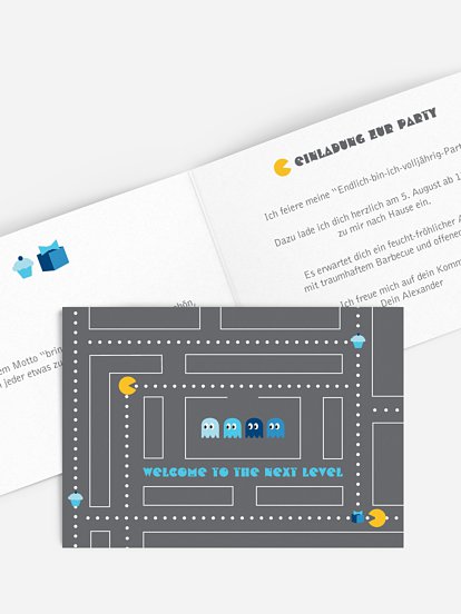 Einladung 18. Geburtstag Game On