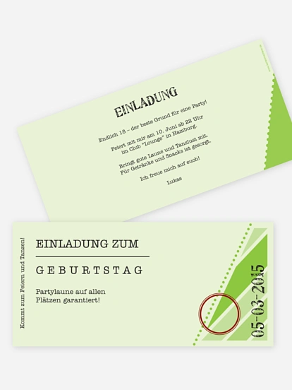 Eintrittskarte Eintrittskarte