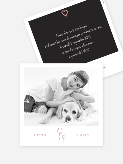 invitation anniversaire enfant Cadre photo