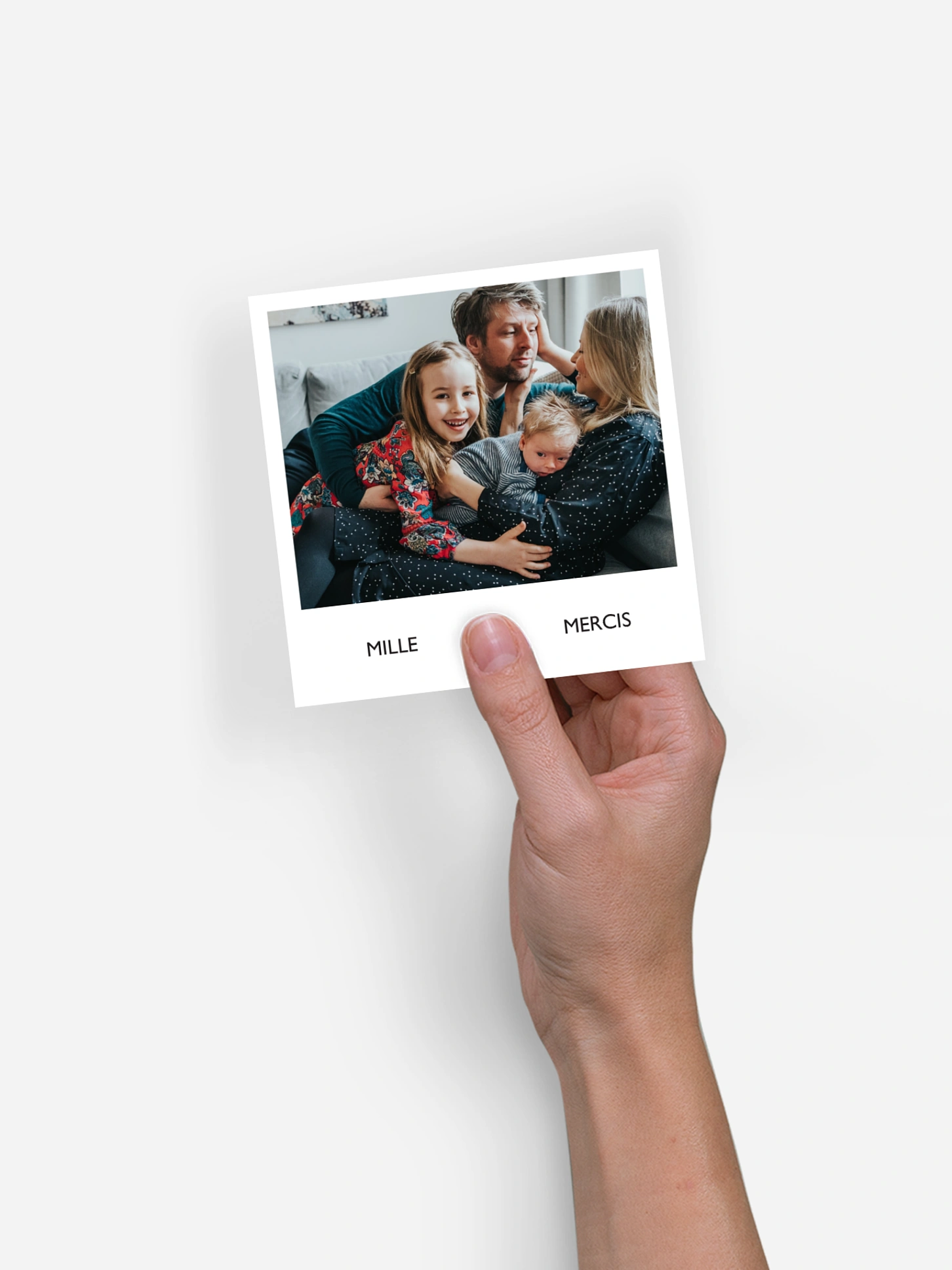 Carte remerciement naissance Cadre photo
