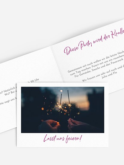 Partyeinladung Analogbild