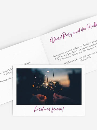 Partyeinladung Analogbild