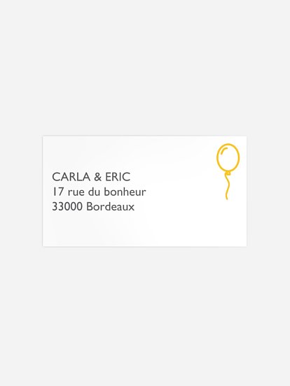 Étiquette destinataire anniversaire enfant Cadre photo