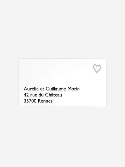 Étiquette destinataire naissance Cadre photo