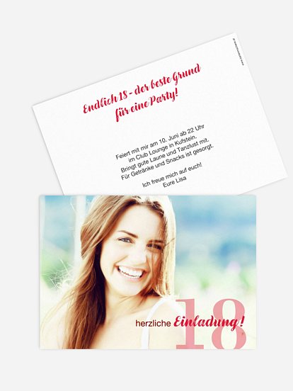 Einladung 18. Geburtstag Visuell