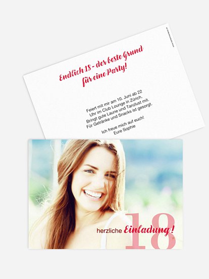 Einladung 18. Geburtstag Visuell