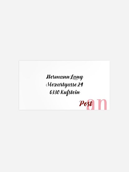 Empfängeraufkleber Geburtstag Visuell