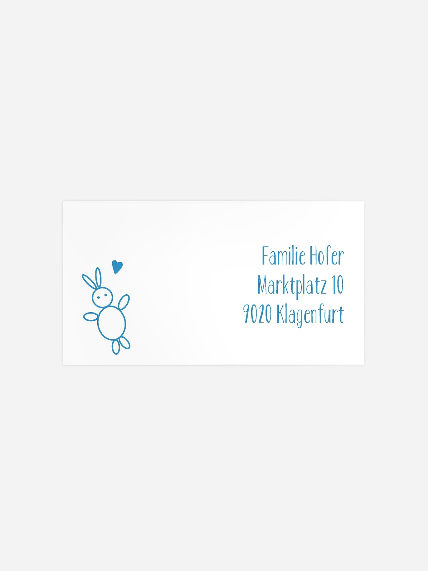 Empfängeraufkleber Geburt Unser Liebling