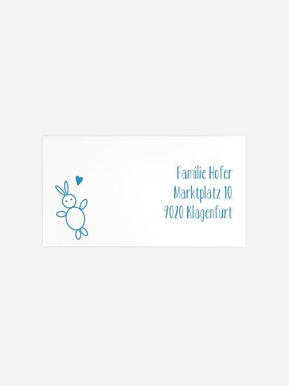 Empfängeraufkleber Geburt Unser Liebling