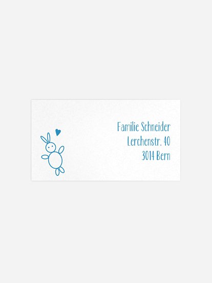 Empfängeraufkleber Geburt Unser Liebling