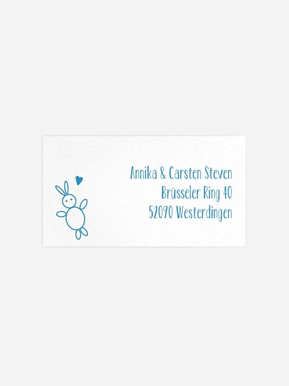 Empfängeraufkleber Geburt Unser Liebling