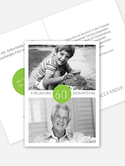 einladung 60 geburtstag fotobuch