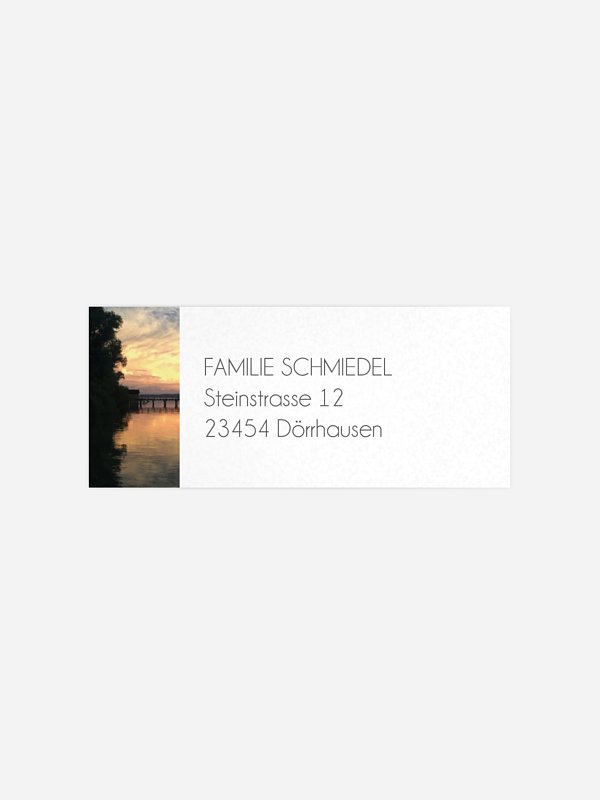 Absenderaufkleber Trauer Abendstunde
