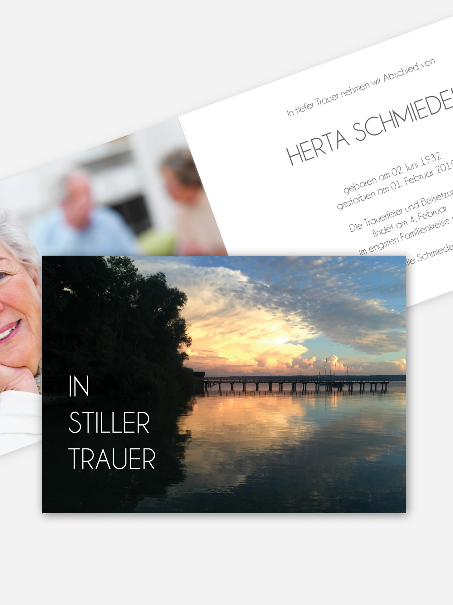 Trauerkarte Abendstunde