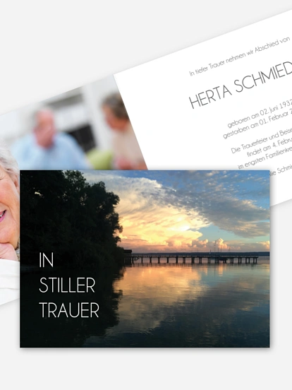 Trauerkarte Abendstunde