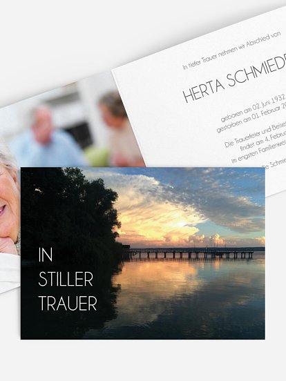 Trauerkarte Abendstunde