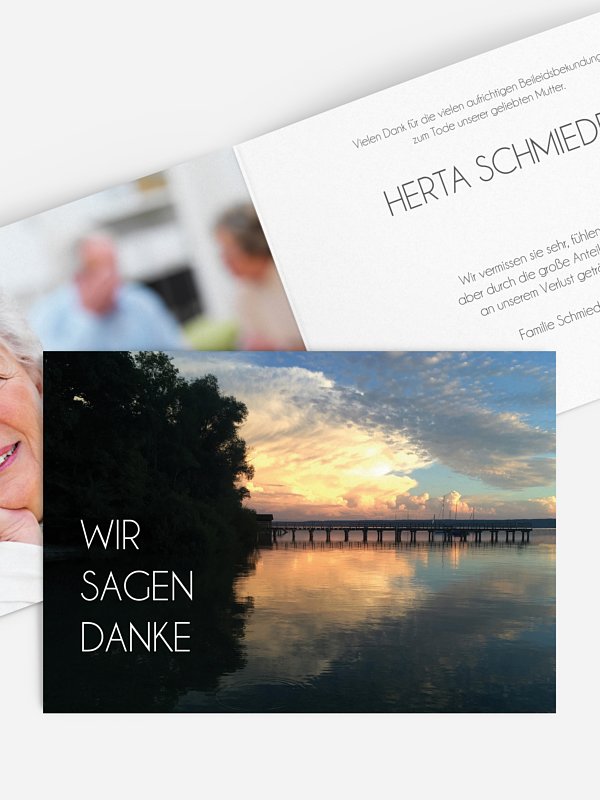 Trauerdanksagung Abendstunde