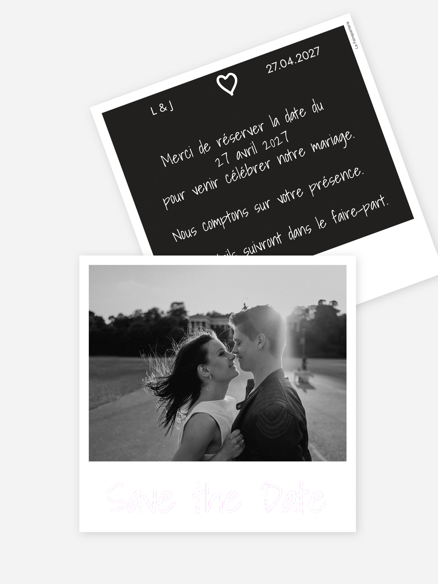 Save the date Polaroid