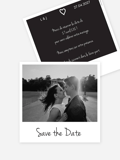 Save the date Polaroid