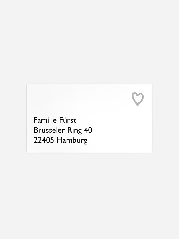 Empfängeraufkleber Geburt Polaroidfoto