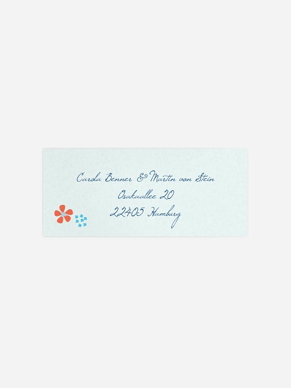 Absenderaufkleber Hochzeit Floral Banner
