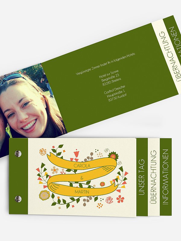 Hochzeitseinladung Floral Banner