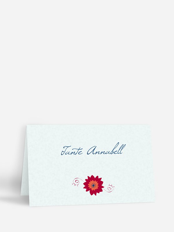 Tischkarte Hochzeit Floral Banner