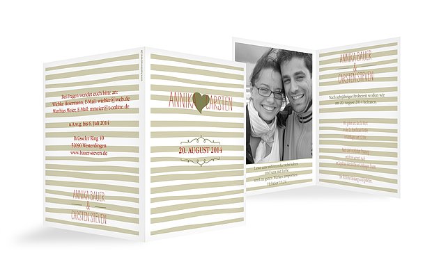 Hochzeitseinladung Soft Stripes