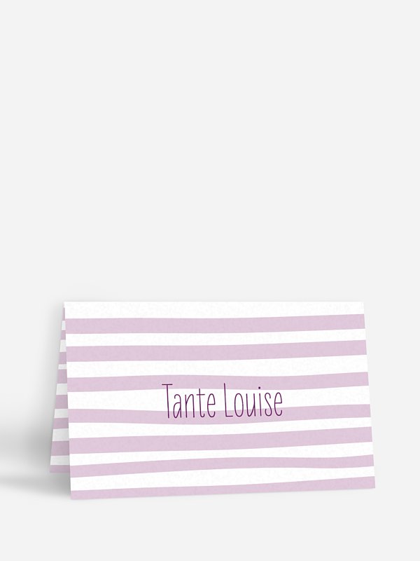 Tischkarte Hochzeit Soft Stripes