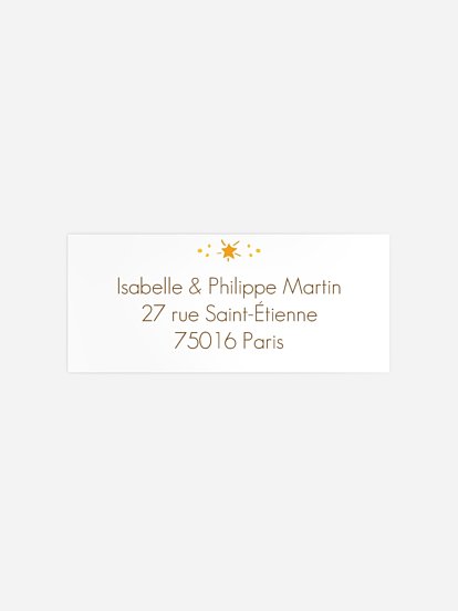 Étiquette expéditeur voeux Mélodie de Noël