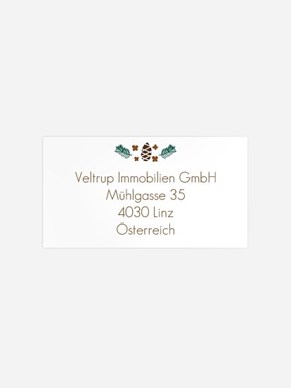 Empfängeraufkleber geschäftl. Weihnachten Vogelweihnacht