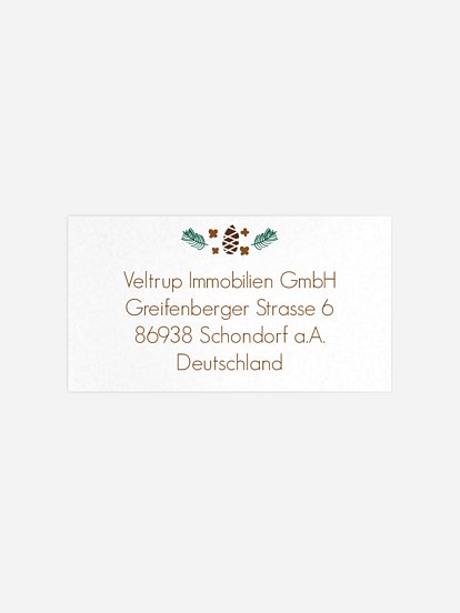 Empfängeraufkleber geschäftl. Weihnachten Vogelweihnacht