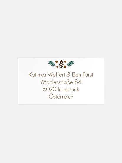 Empfängeraufkleber Weihnachten Vogelweihnacht