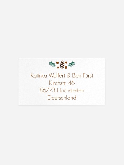 Empfängeraufkleber Weihnachten Vogelweihnacht