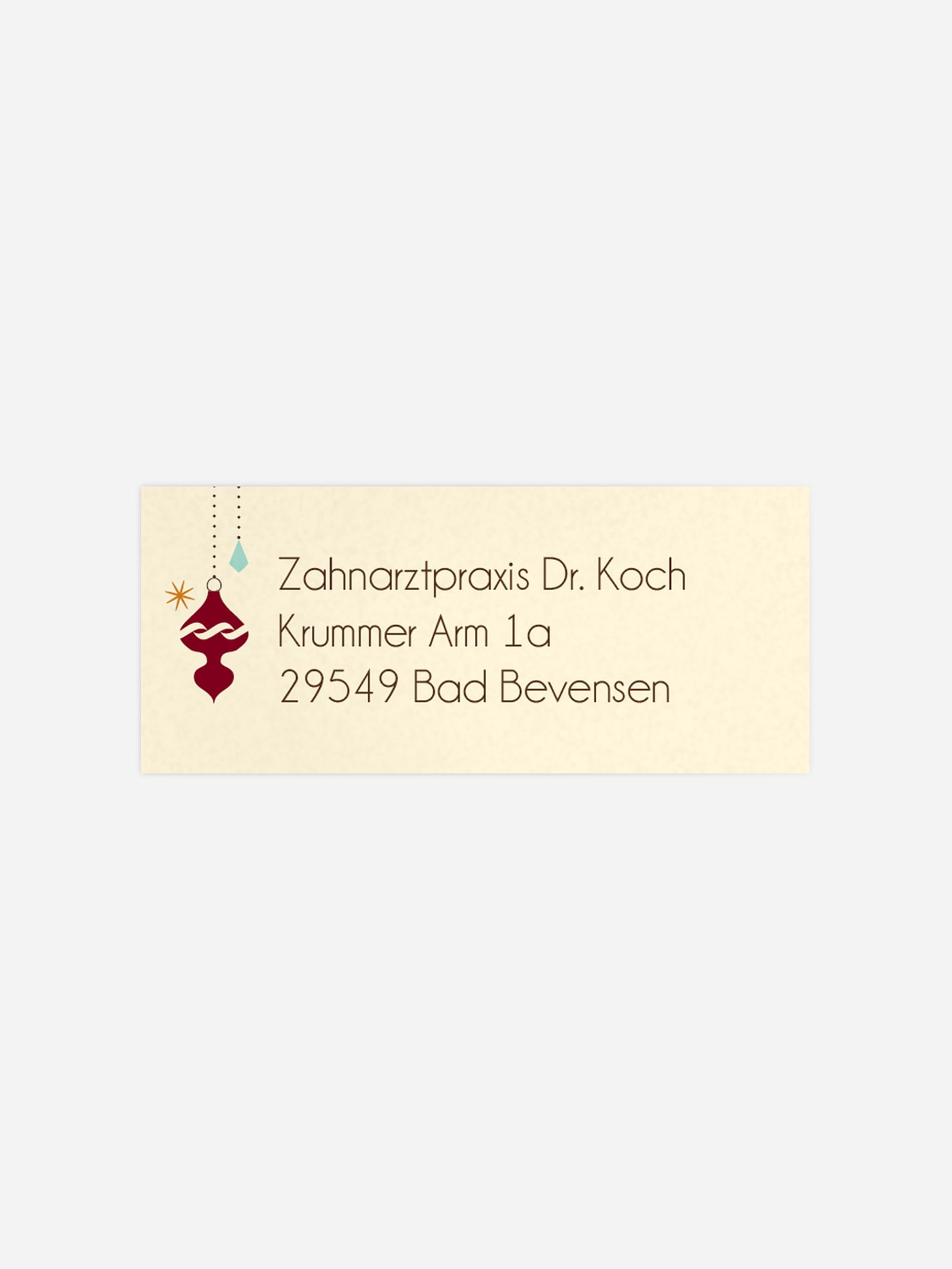 Absenderaufkleber geschäftl. Weihnachten Girlande