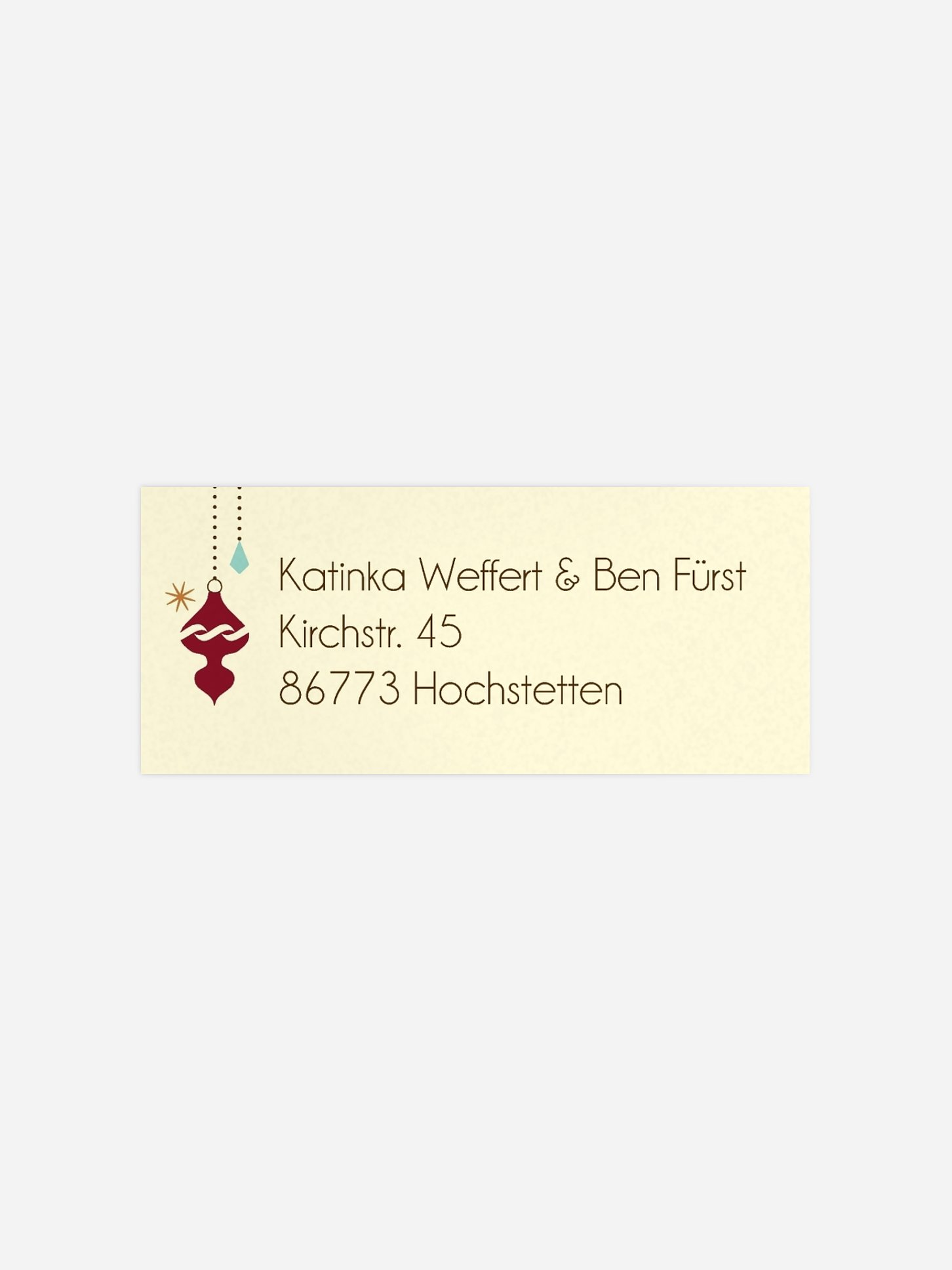 Absenderaufkleber Weihnachten Girlande