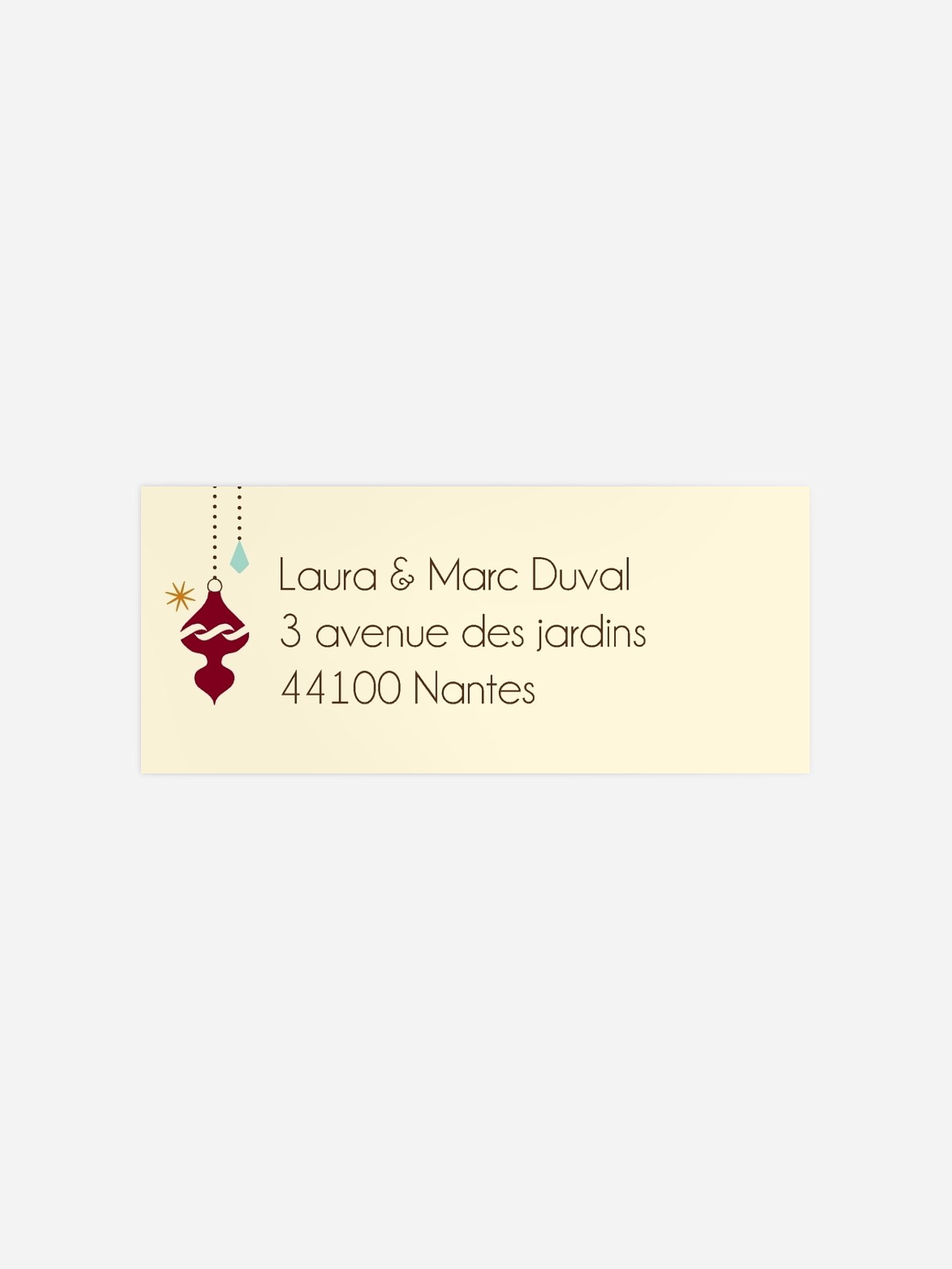 Étiquette expéditeur voeux Guirlandes