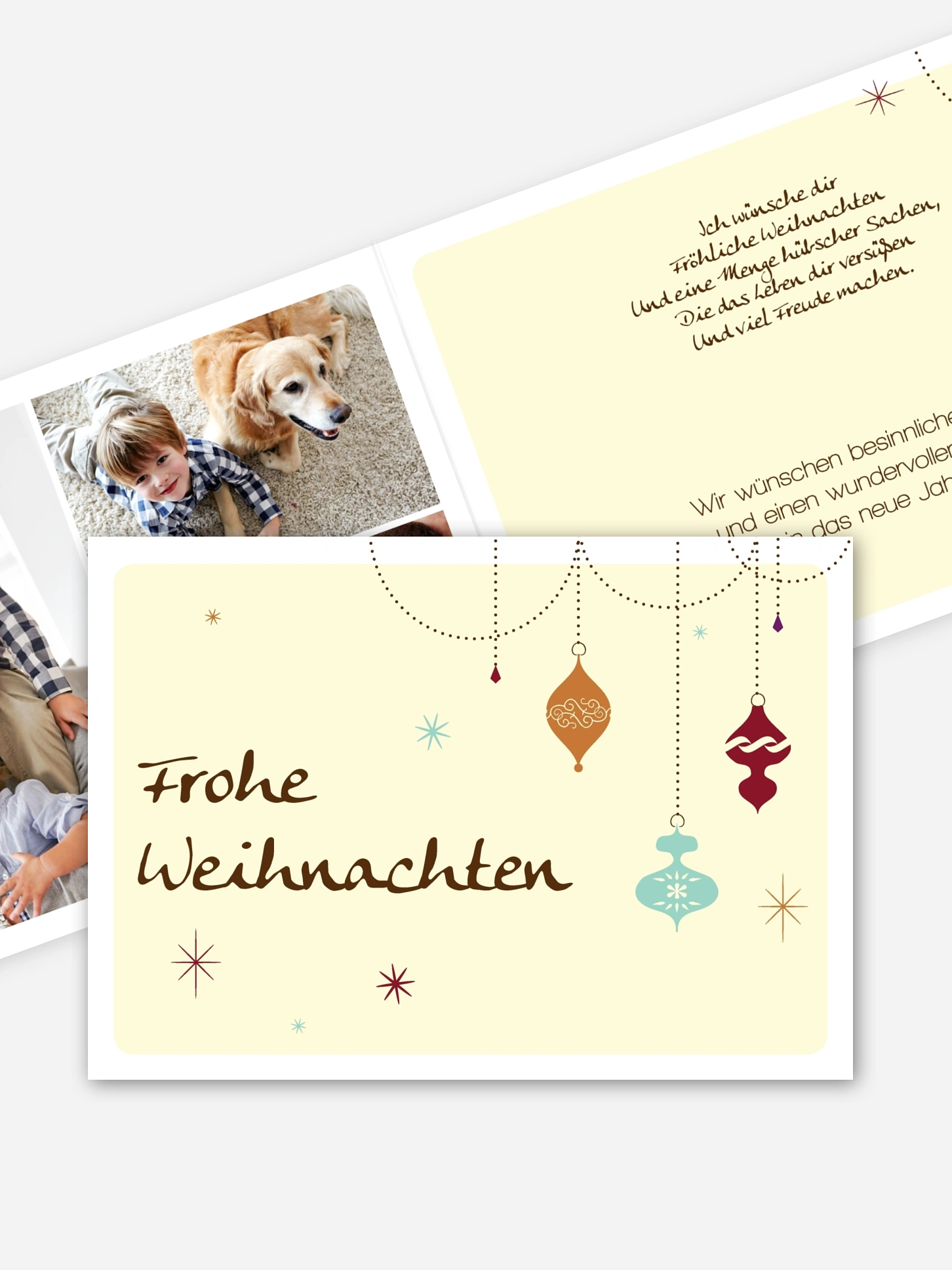 Weihnachtskarte Girlande