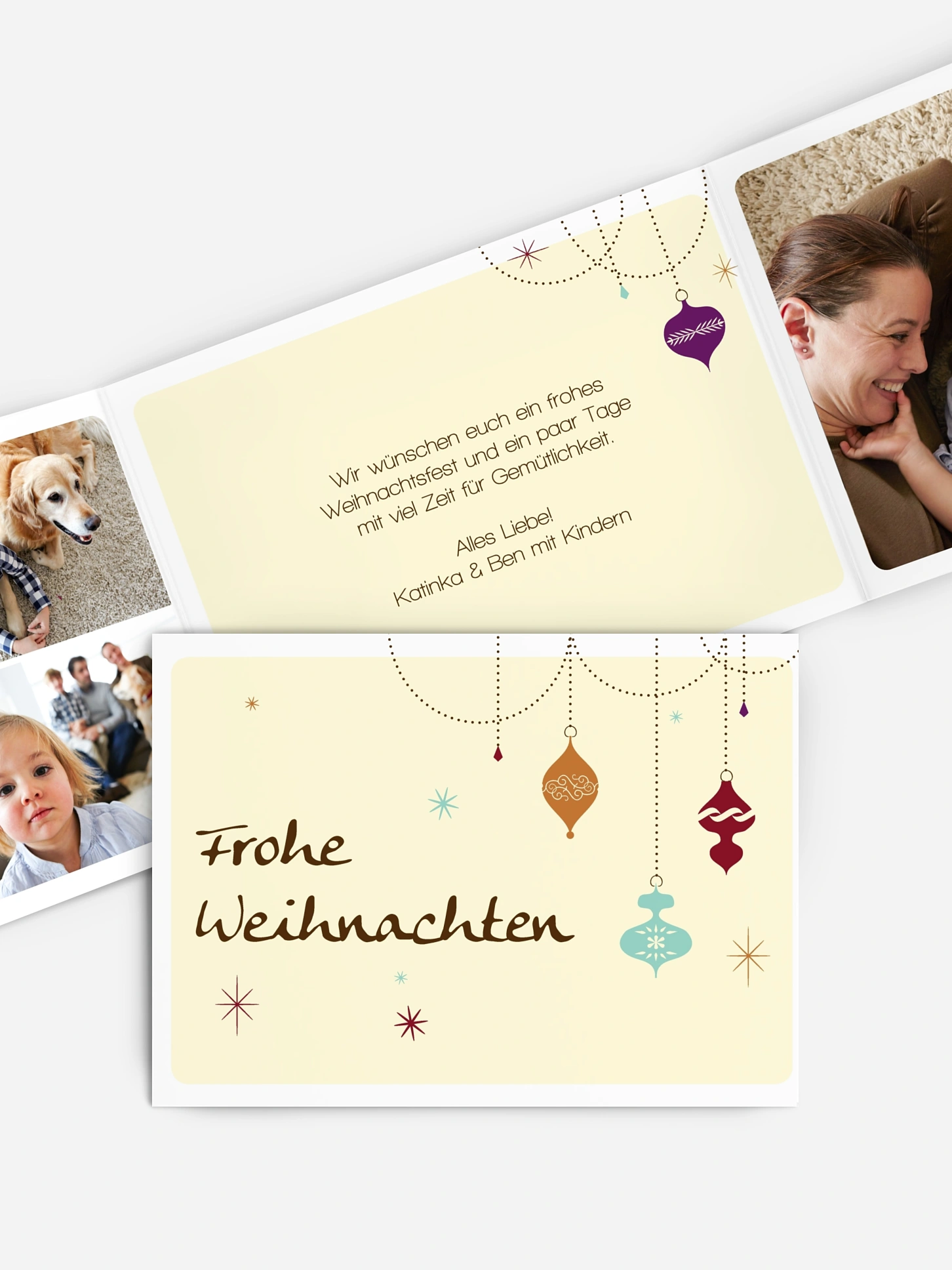Weihnachtskarte Girlande